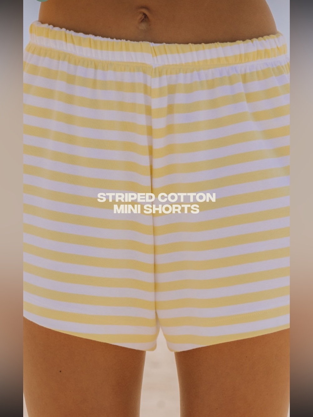 Daily Drills lemonade striped mini shorts